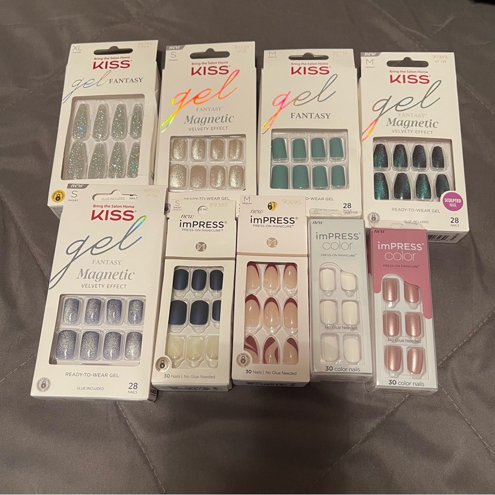 KISS Gel Fantasy and imPRESS Nail Collection - Sparkling and Pastel Shades